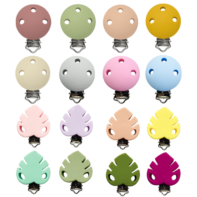 Jewelry Making For Dummies - 1/3/5/10Pc Round Leaf Silicone Pacifier Clips