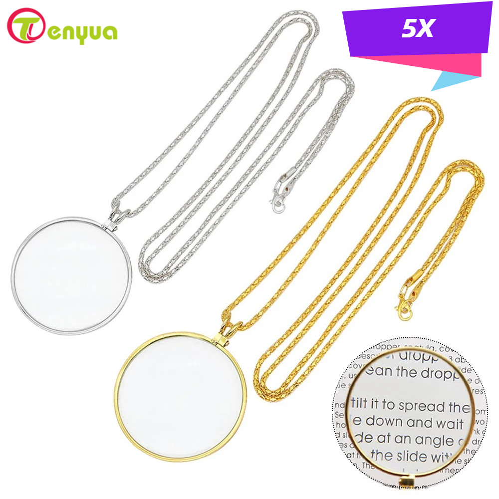 Jewelry Making Magazines - Necklace Magnifier Portable Monocle 5x Magnifying