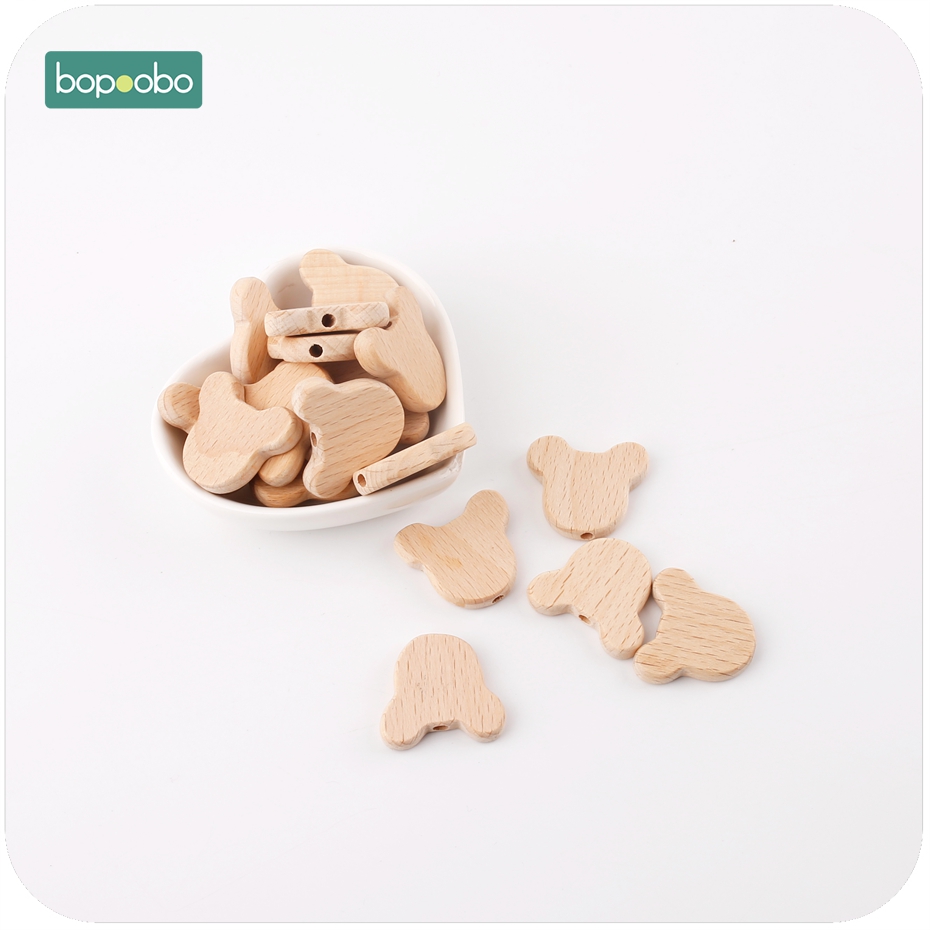 Jewelry Making For Dummies - Bopoobo 10pcs Natural Wood Bears Heads
