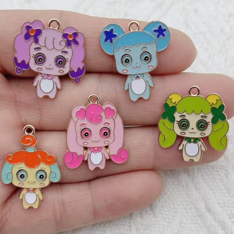 Jewelry Making Party - 10pcs Cartoon Cute Drip Oil Alloy