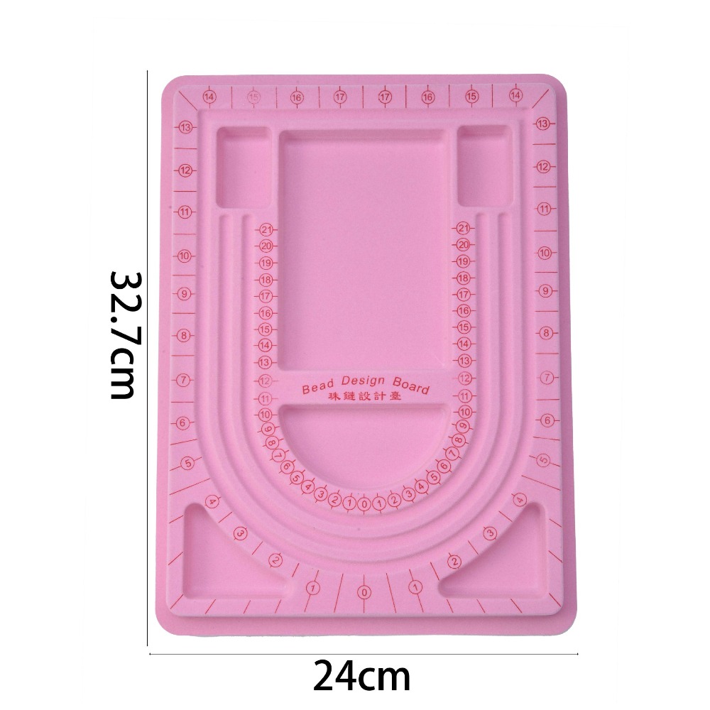Jewelry Making Board - Colorful Flockeda Bead Board For Bracelet