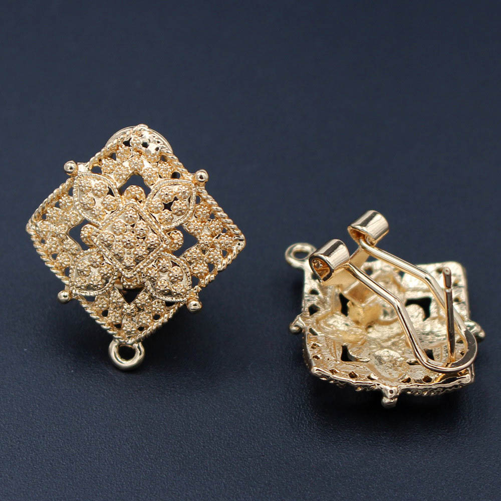 Jewelry Making Dubai - 10pair Earrings Post with Loop Hanger