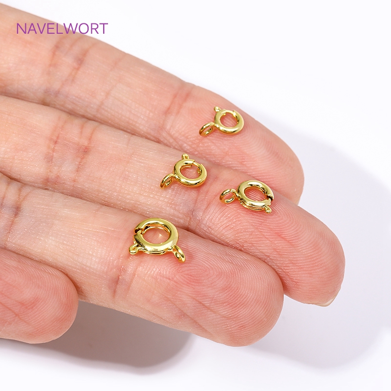 Jewelry Making Supplies - 14K/18K Gold Plated Brass Spring Clasps,5/5.5/6/7mm