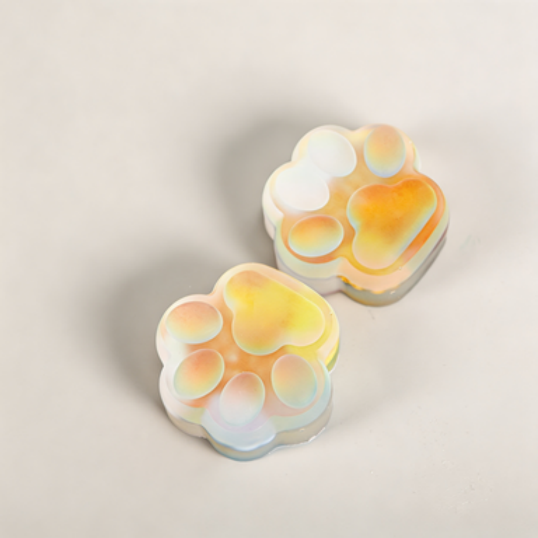 Jewelry Making Mold - 2-connected cat paw silicone mold, cute