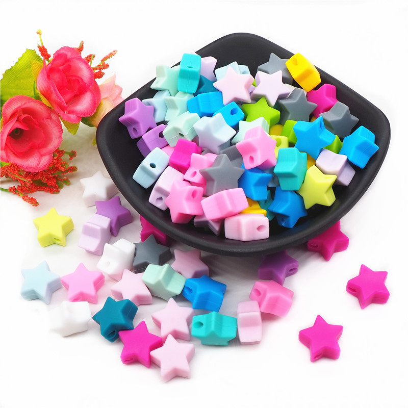 Jewelry Making For Dummies - Chengkai 100pcs 15mm Silicone Star Teether
