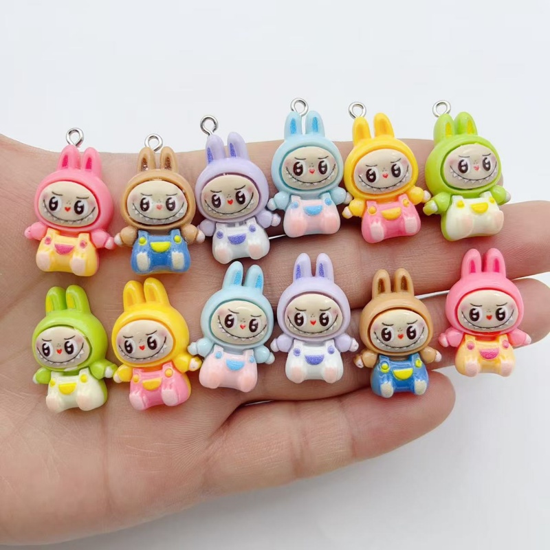 Jewelry Making Party - 10Pcs Kawaii Rabbit Strawberry House Resin