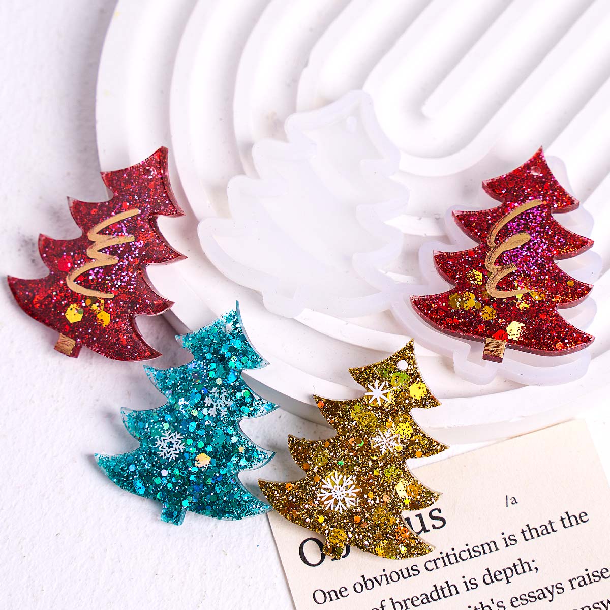 Jewelry Making Mold - Christmas Tree Pendant Silicone Mold DIY