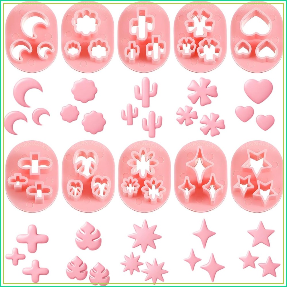 Jewelry Making Mold - 10 Pcs Polymer Clay Cutters, Flower