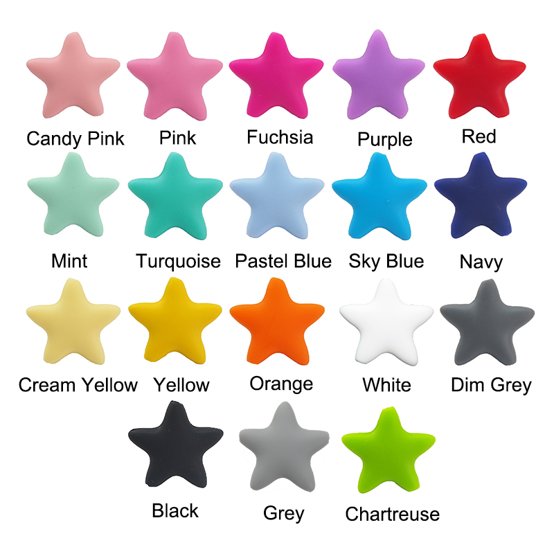 Jewelry Making For Dummies - Chengkai 50pcs Silicone Star Beads DIY