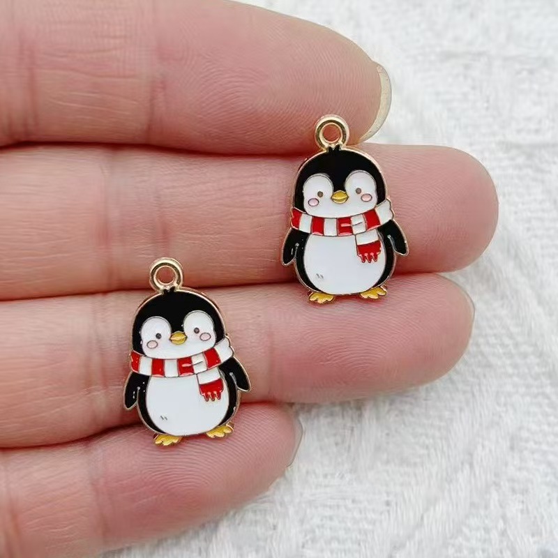 10pcs Cartoon Penguin Panda DI - Jewelry Making Party ulasan dan harga