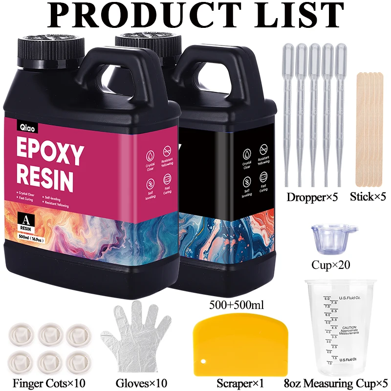 500ml 1000ml Easy Mixing Epoxy - Crystal Bead Mix ulasan dan harga