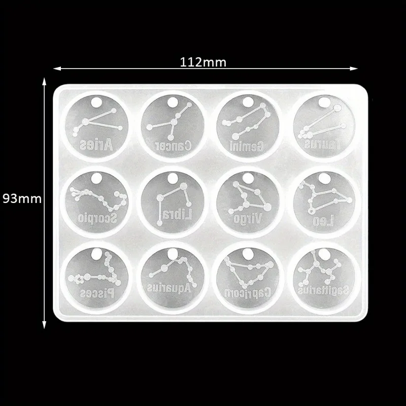 12 Zodiac Constellation Resin  - Jewelry Making Mold ulasan dan harga