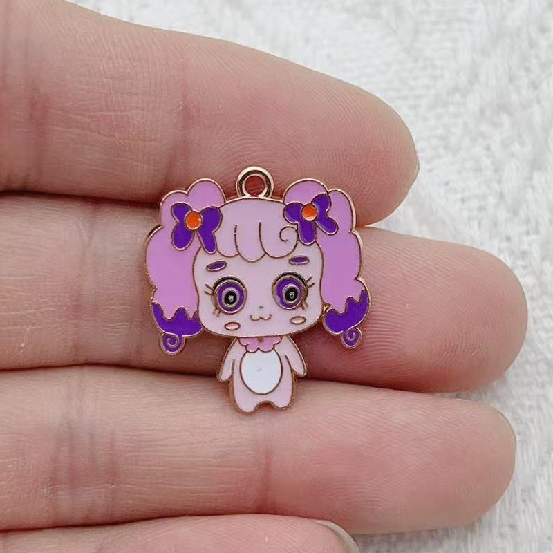 10pcs Cartoon Cute Drip Oil Al - Jewelry Making Party ulasan dan harga