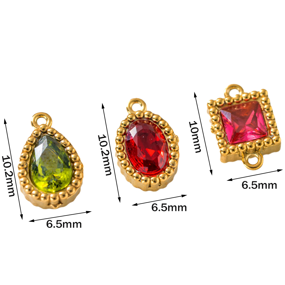 10pcs Gold Stainless Steel Mix - Crystal Bead Mix ulasan dan harga