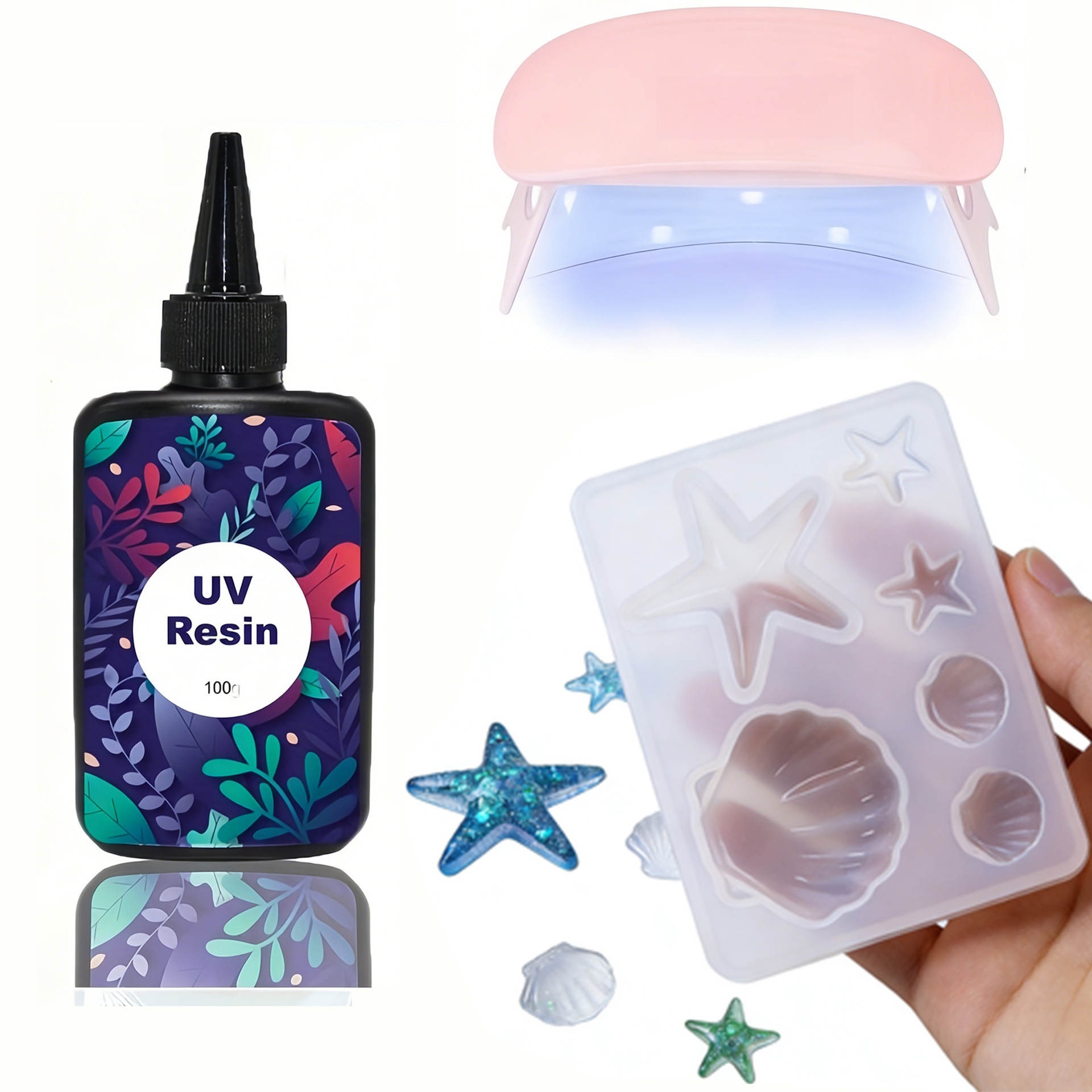DIY Ocean Theme Crystal Epoxy  - Jewelry Making Mold ulasan dan harga