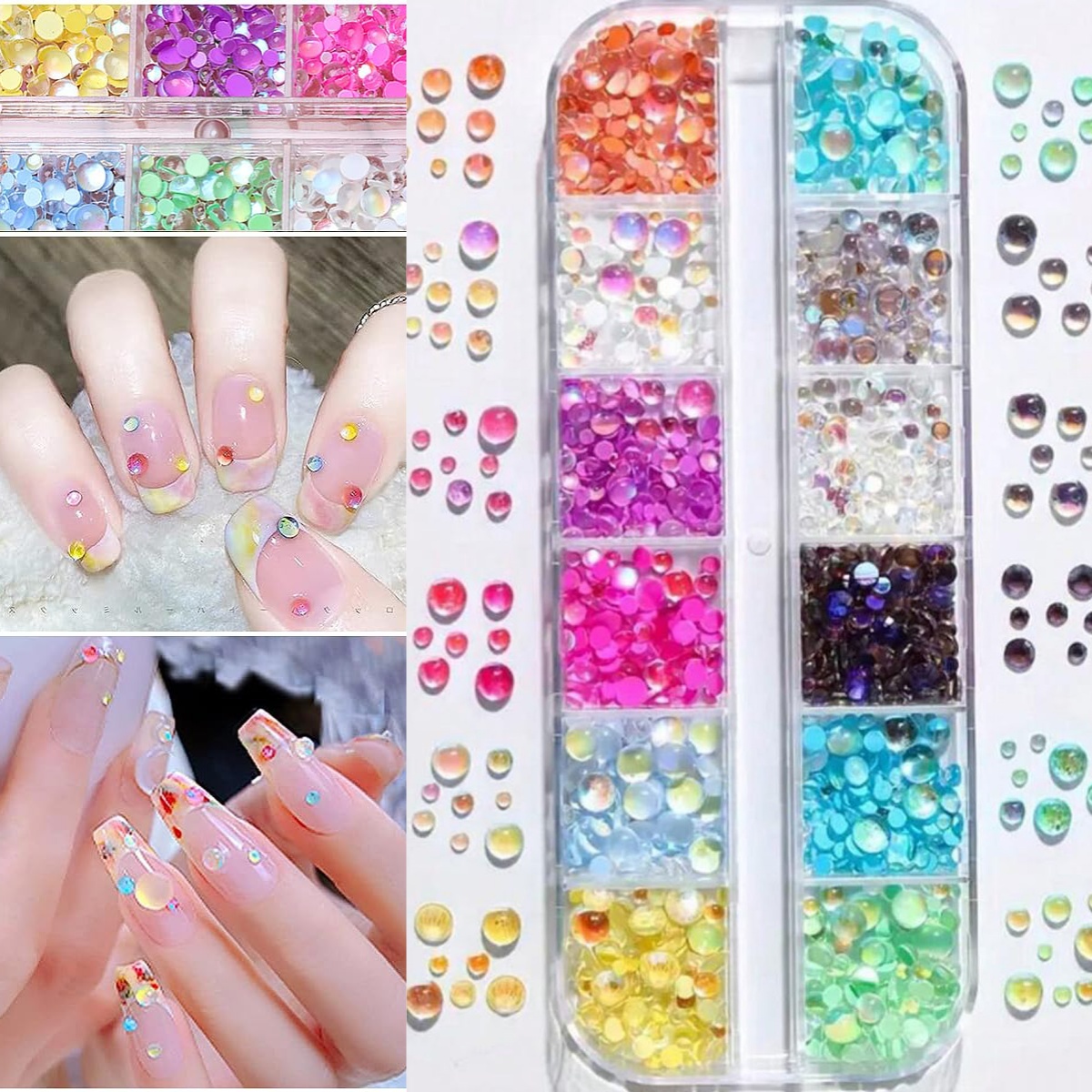 1Box Candy Color Mixed Size Me - Crystal Bead Mix ulasan dan harga