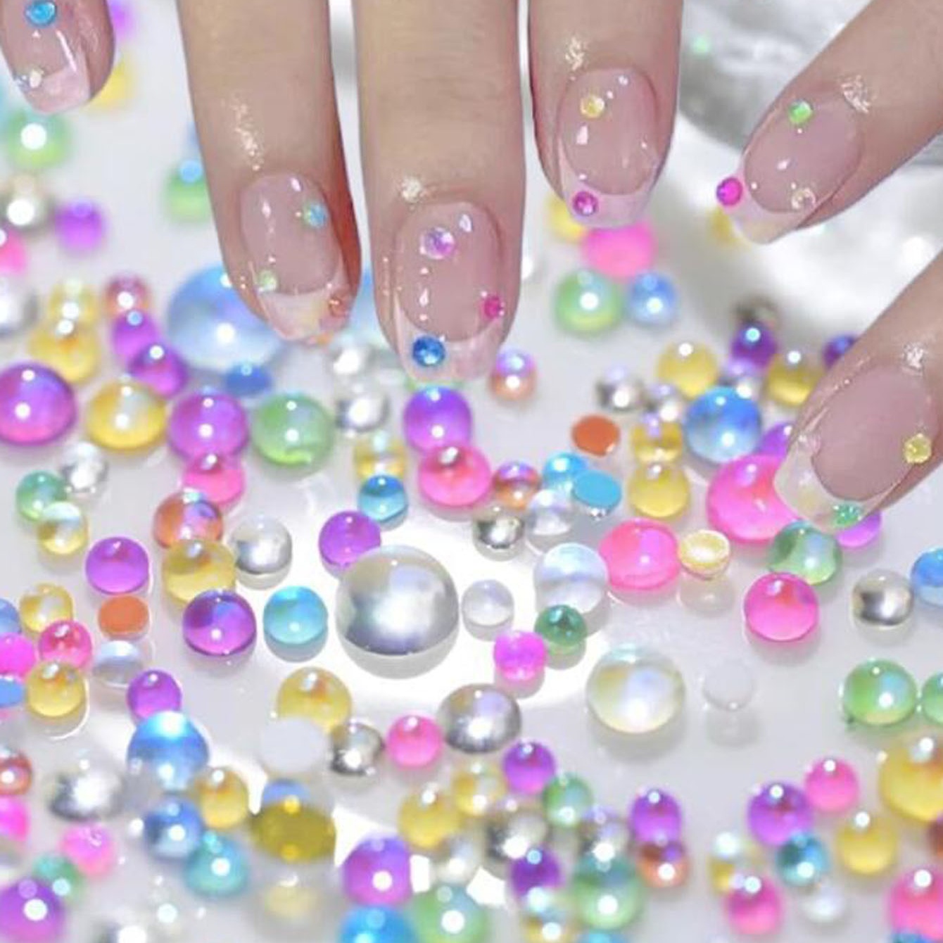 1Box Candy Color Mixed Size Me - Crystal Bead Mix ulasan dan harga