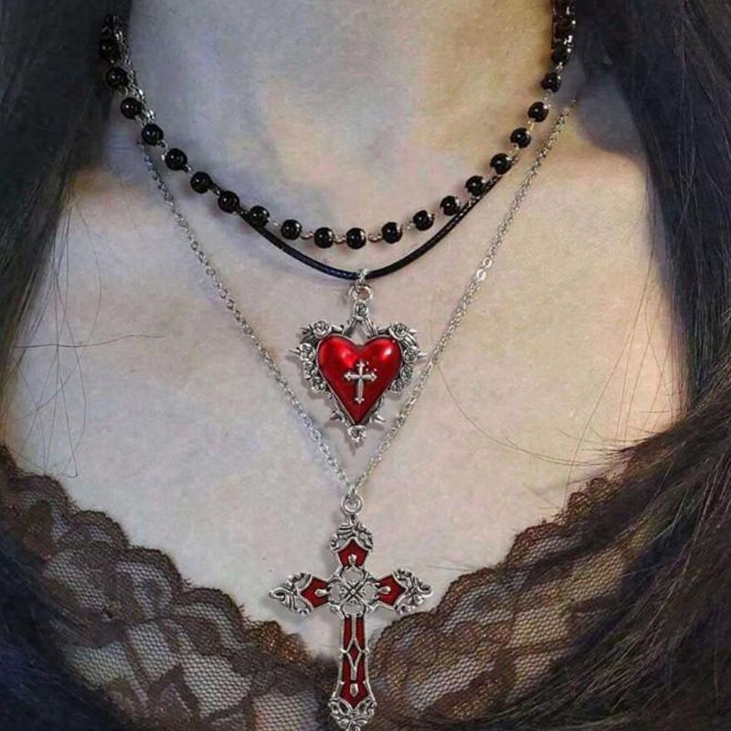 Y2K Punk Gothic Multi Layer Ne - Jewelry Making Kits For Girls ulasan dan harga