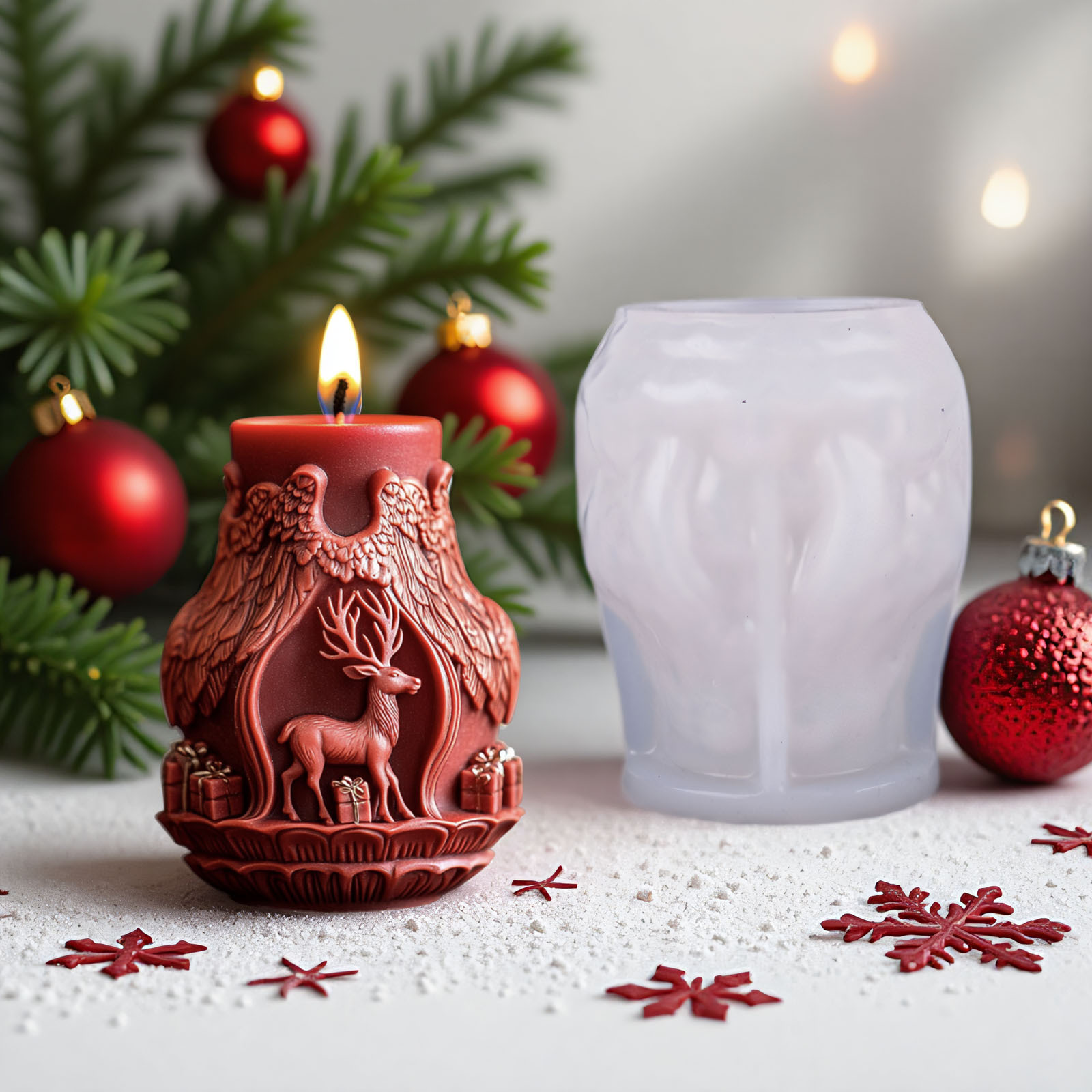 Santa Claus and Elk Candle Mak - Jewelry Making Mold ulasan dan harga
