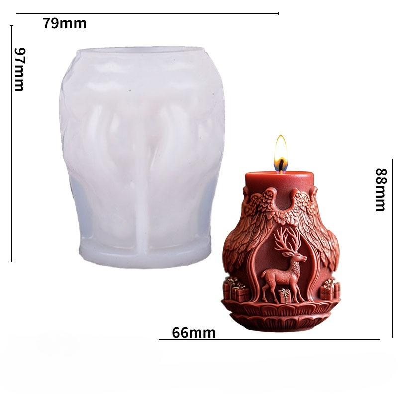 Santa Claus and Elk Candle Mak - Jewelry Making Mold ulasan dan harga