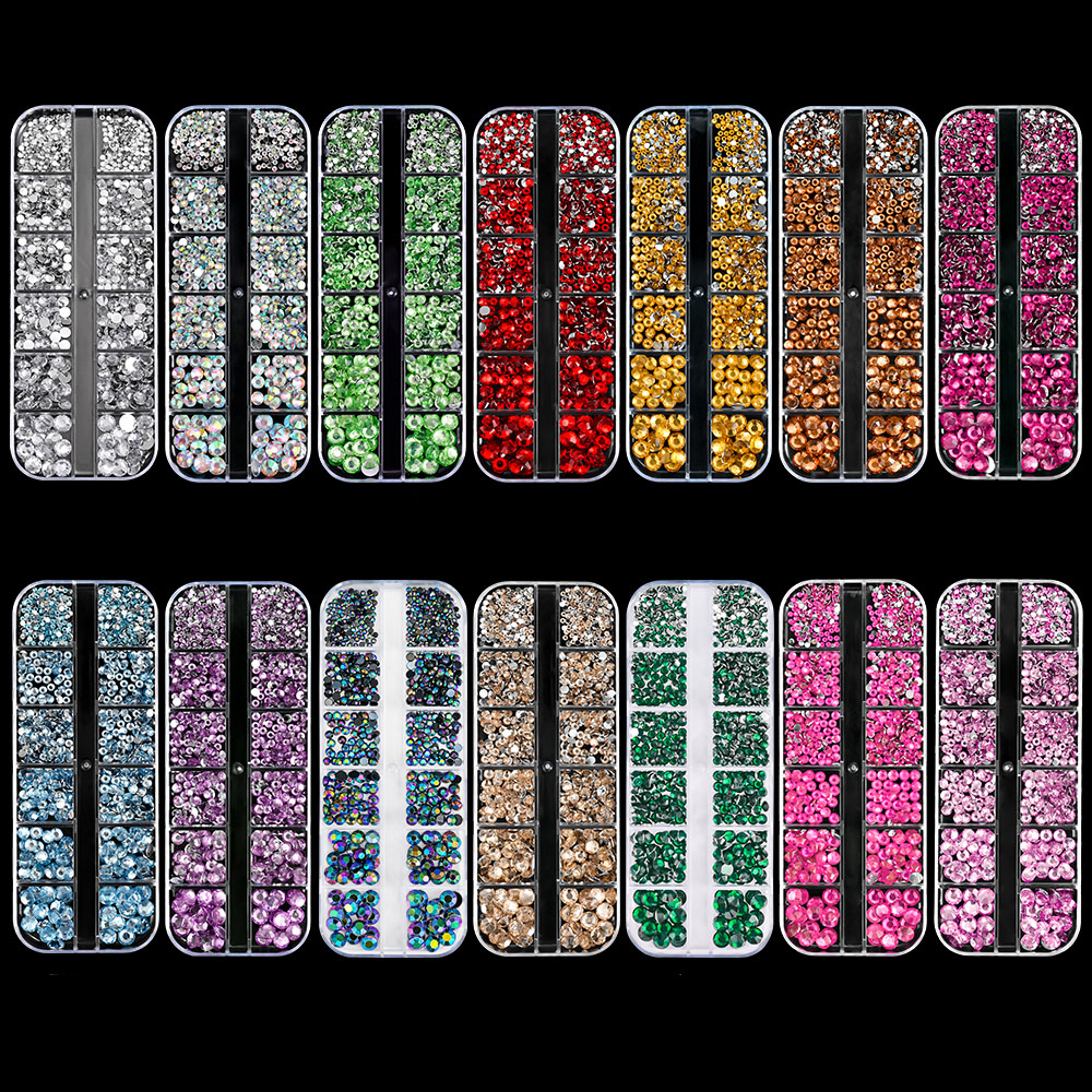 12Grid Mix size Luxury Resin C - Crystal Bead Mix ulasan dan harga