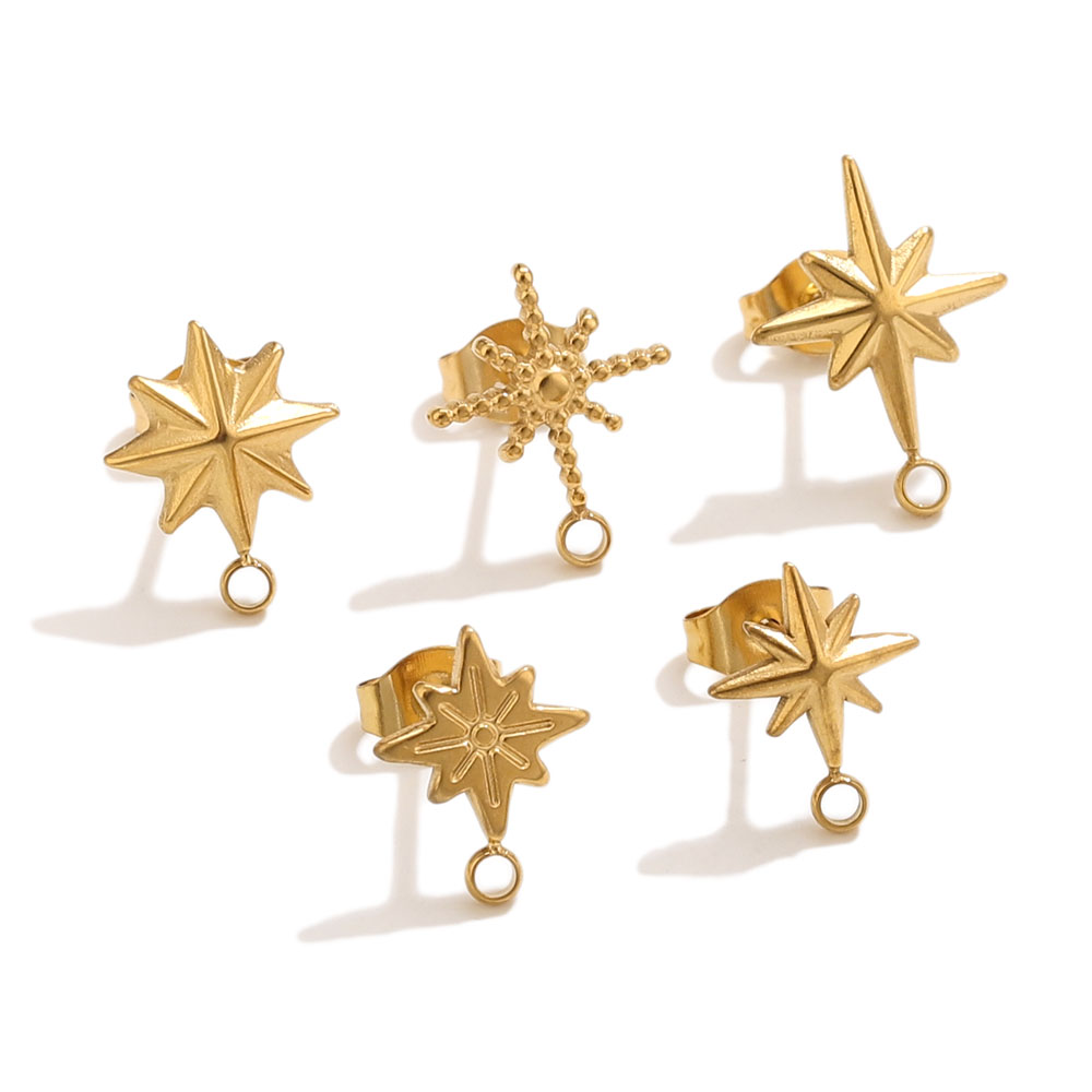 6pcs Stainless Steel Star Earr - Jewelry Making Tool Kit ulasan dan harga