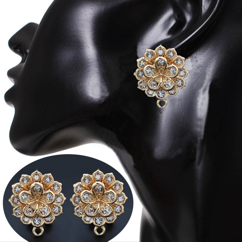 10pair Earrings Post with Loop - Jewelry Making Dubai ulasan dan harga