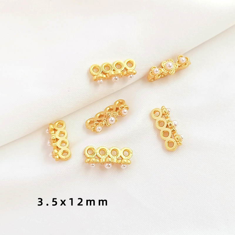5 Pieces Dummy Gold Four Hole  - Jewelry Making For Dummies ulasan dan harga