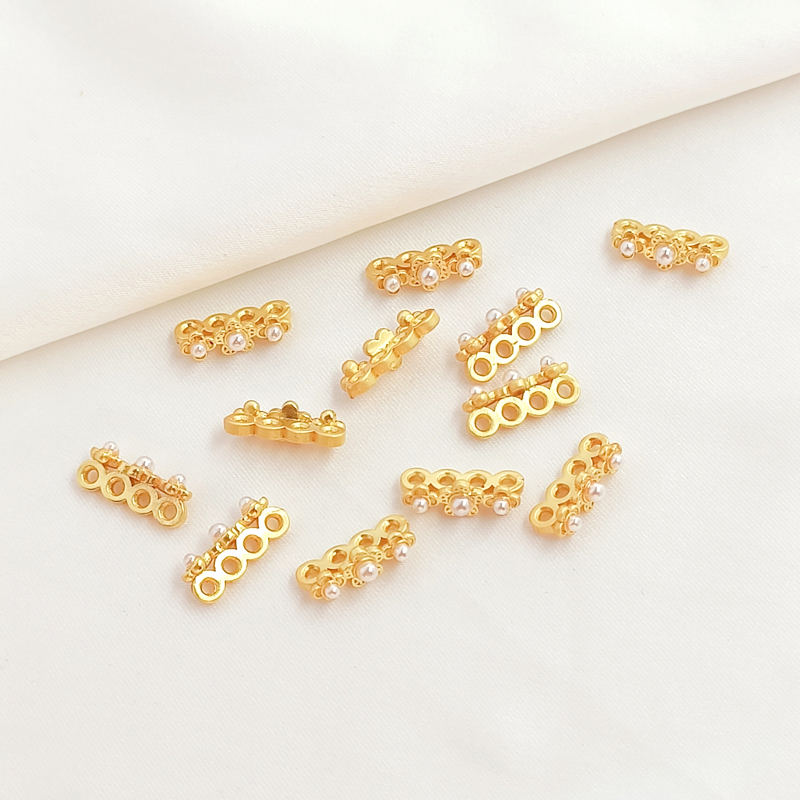 5 Pieces Dummy Gold Four Hole  - Jewelry Making For Dummies ulasan dan harga