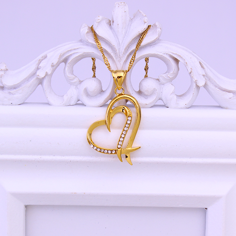 FS Heart Pendant Necklace Gold - Jewelry Making New Zealand ulasan dan harga