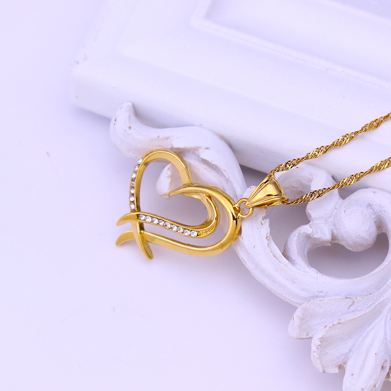 FS Heart Pendant Necklace Gold - Jewelry Making New Zealand ulasan dan harga
