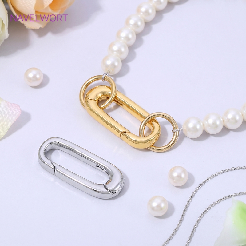 1/2/4Pcs 18K Gold Plated Oval  - Jewelry Making Supplies ulasan dan harga