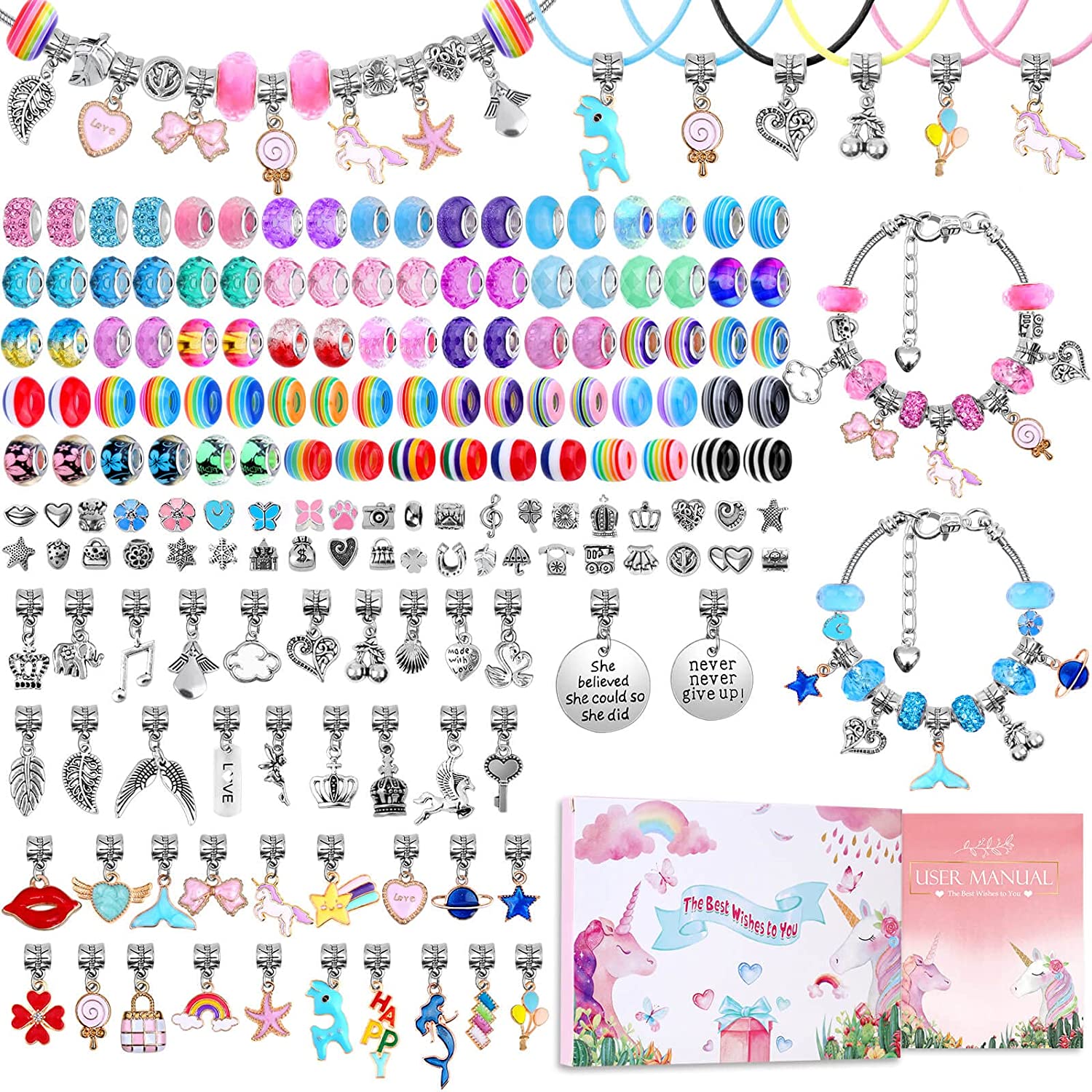 Charm Bracelet Making Kit DIY  - Jewelry Making Kits For Girls ulasan dan harga