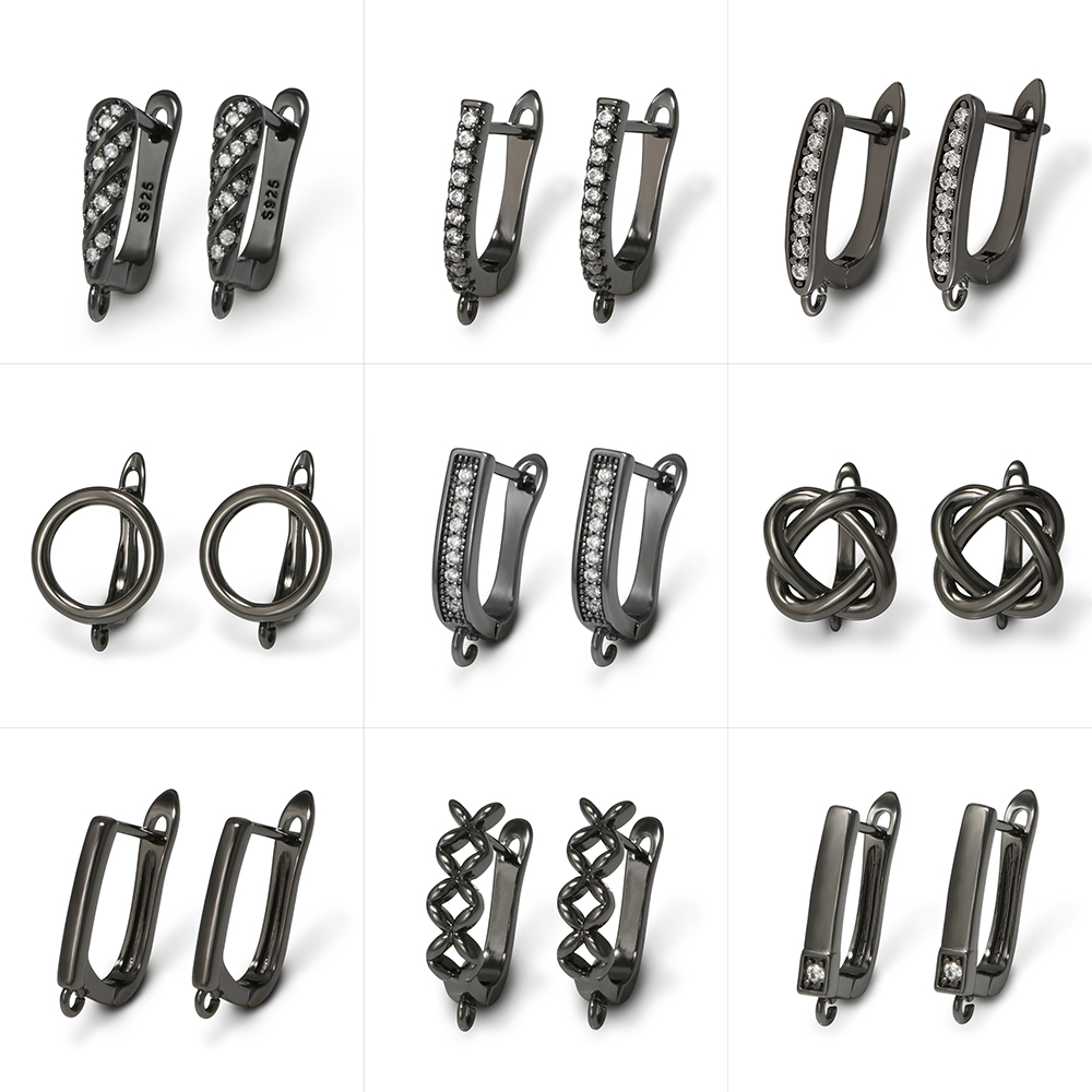 YANASI 1 Pair Gun Black  Brass - Jewelry Making Supplies ulasan dan harga