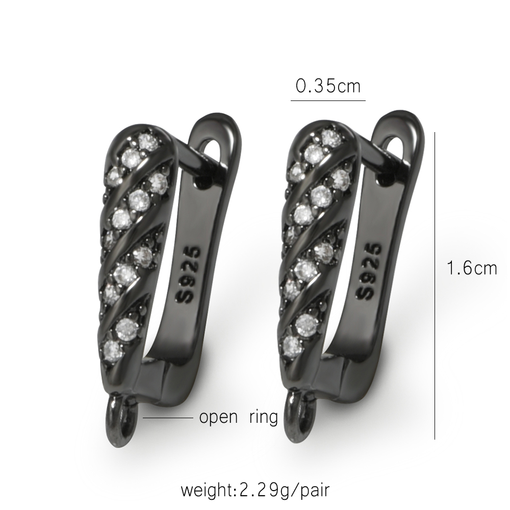 YANASI 1 Pair Gun Black  Brass - Jewelry Making Supplies ulasan dan harga