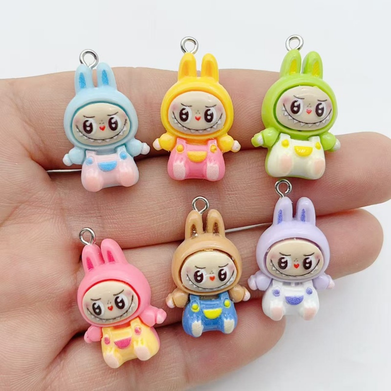 10Pcs Kawaii Rabbit Strawberry - Jewelry Making Party ulasan dan harga