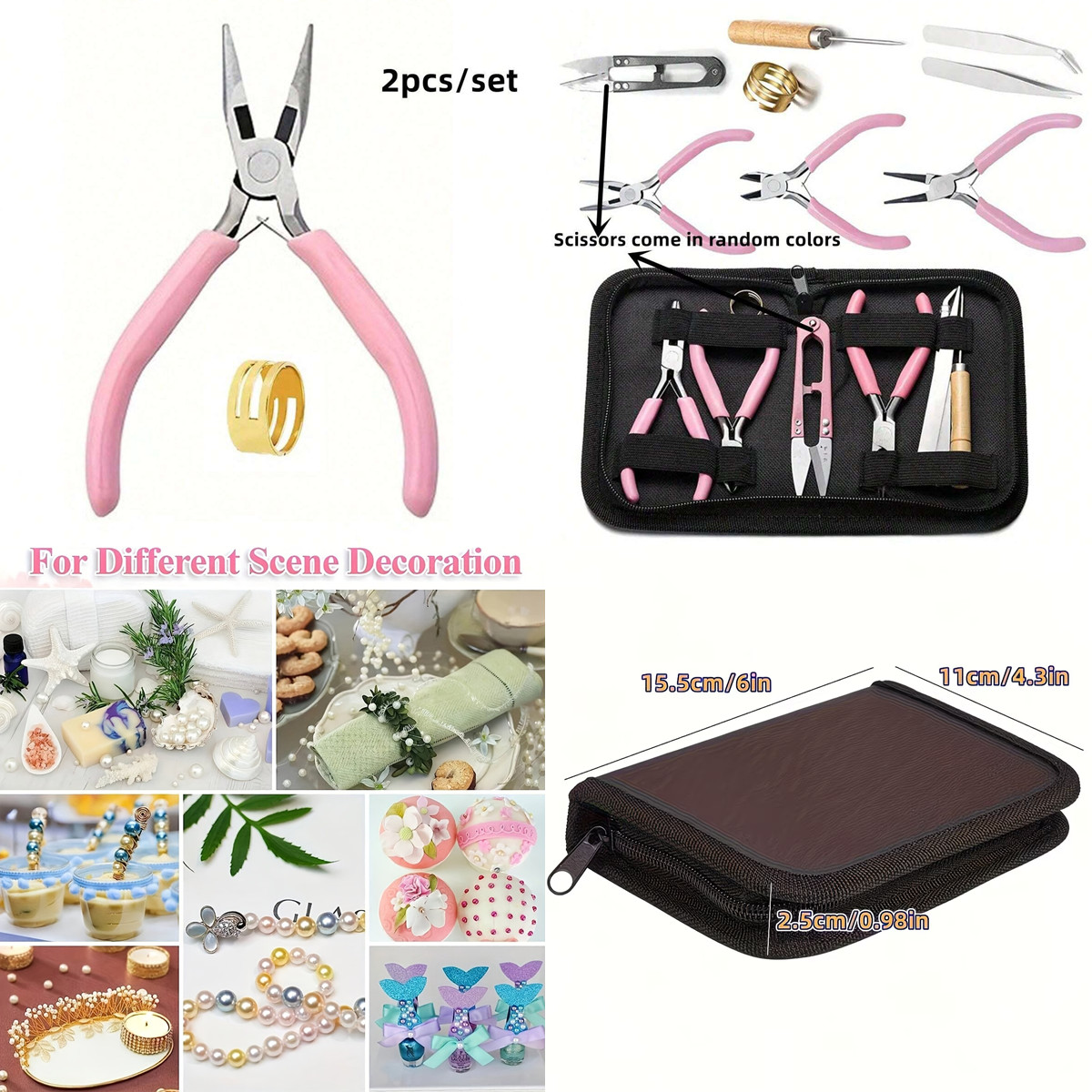 8pcs/set,2pcs/set Pink Senior  - Jewelry Making For Seniors ulasan dan harga