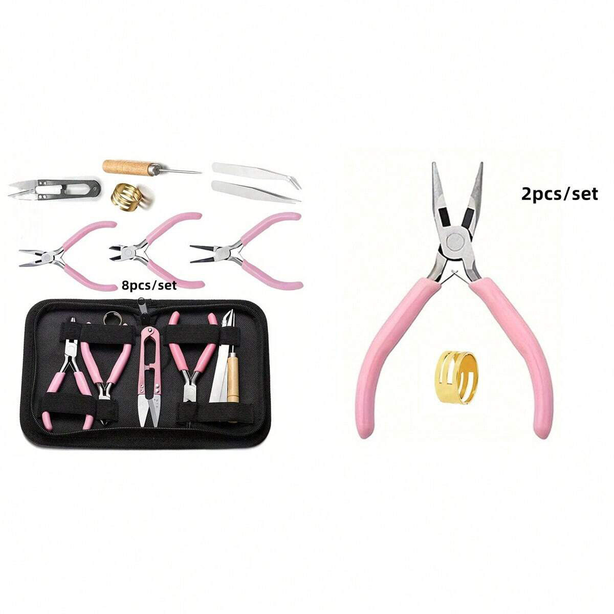 8pcs/set,2pcs/set Pink Senior  - Jewelry Making For Seniors ulasan dan harga