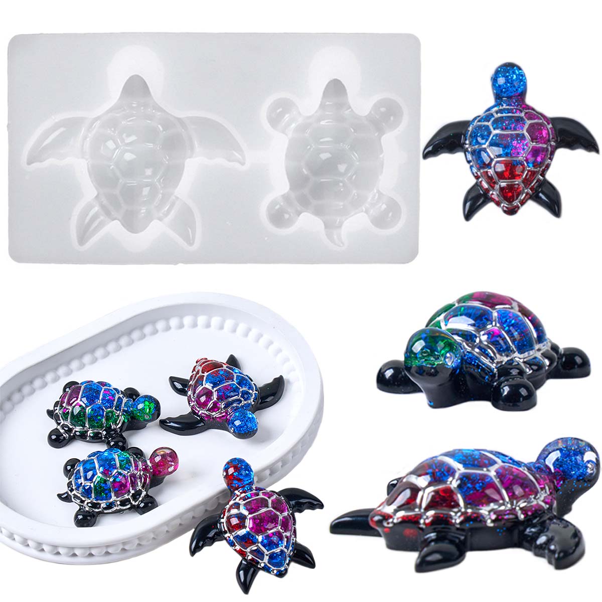 3D Sea Turtle Keychain Silicon - Jewelry Making Mold ulasan dan harga