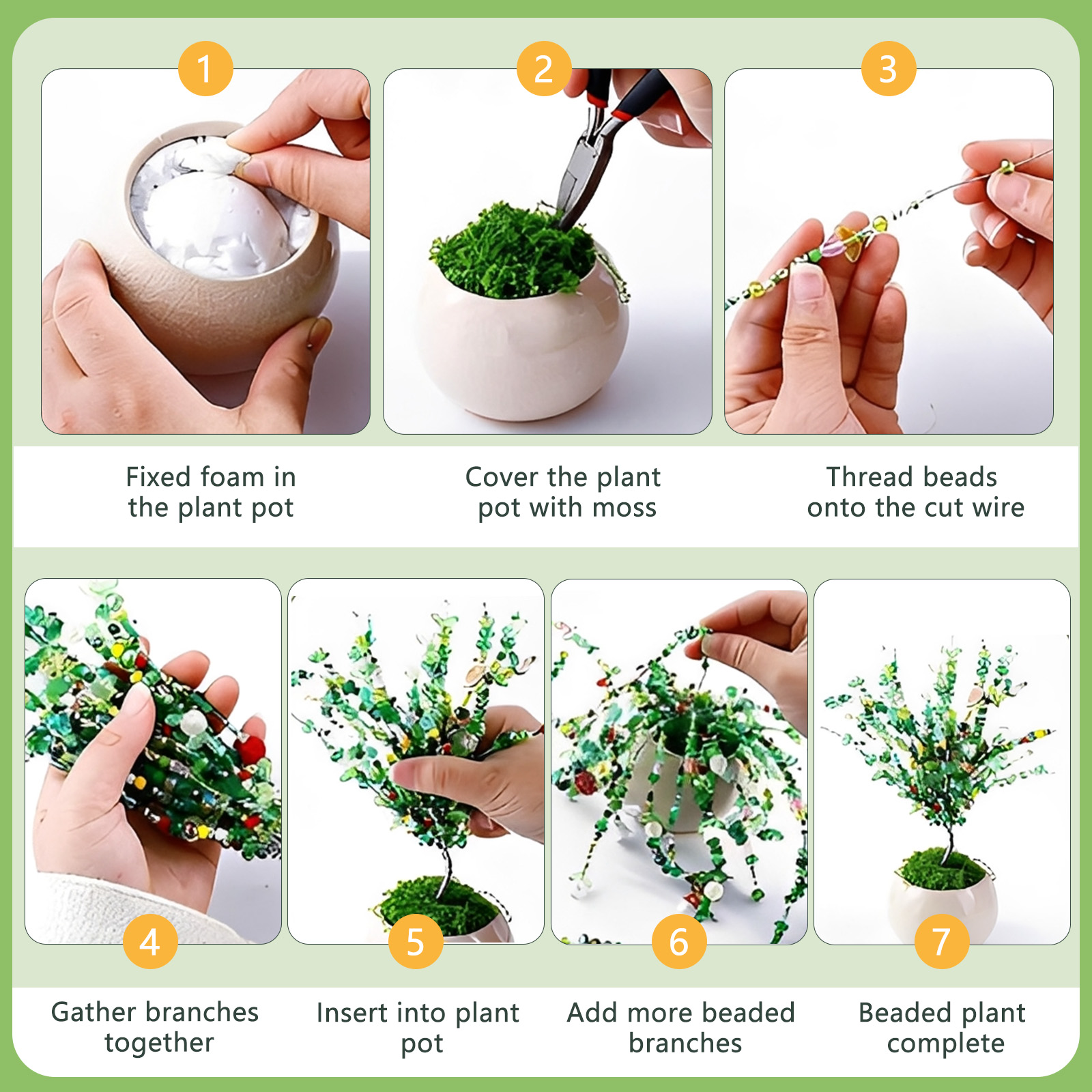 Beaded Plant Kit with Artifici - Jewelry Making Videos Tutorials ulasan dan harga