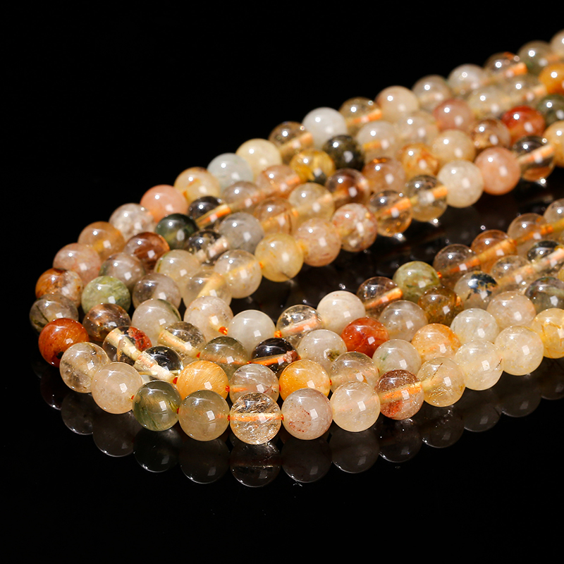 Natural Stone Mixed Rutilated  - Crystal Bead Mix ulasan dan harga