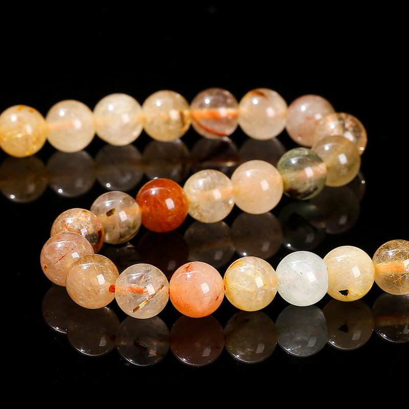 Natural Stone Mixed Rutilated  - Crystal Bead Mix ulasan dan harga