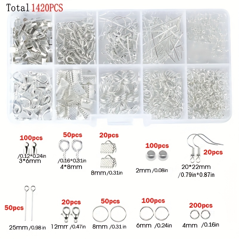 1420pcs 1box Jewelry Findings  - Jewelry Making Tool Kit ulasan dan harga