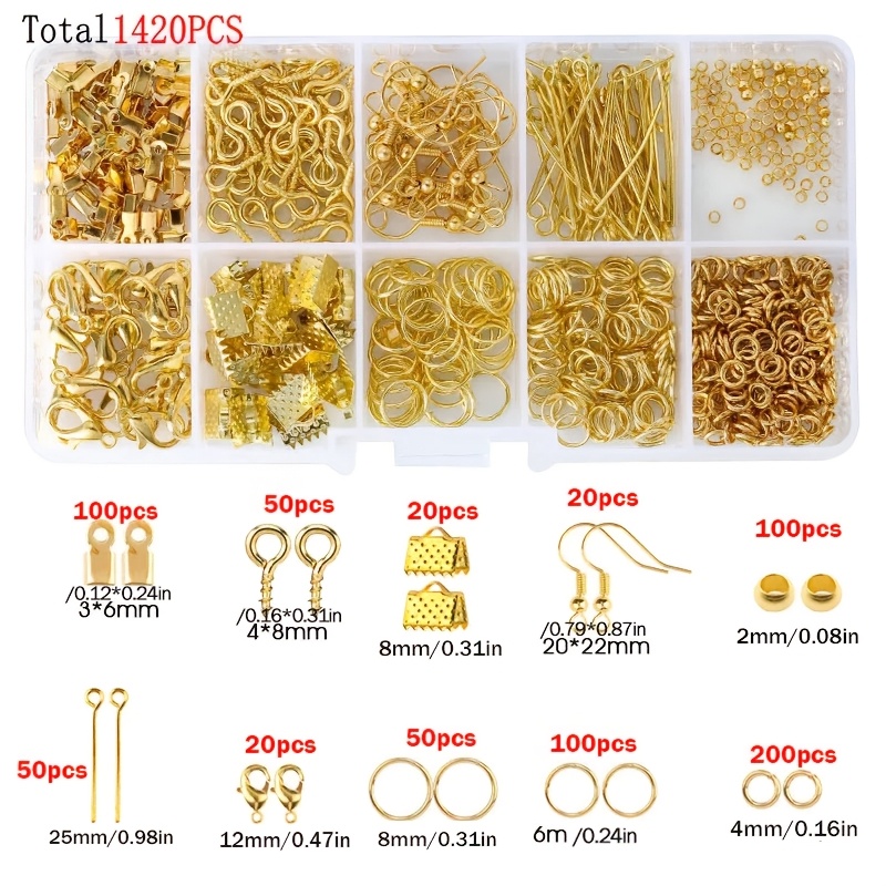 1420pcs 1box Jewelry Findings  - Jewelry Making Tool Kit ulasan dan harga