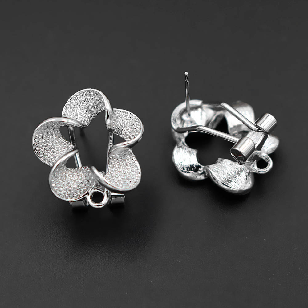 10pair Filigree Flower Earring - Jewelry Making Dubai ulasan dan harga
