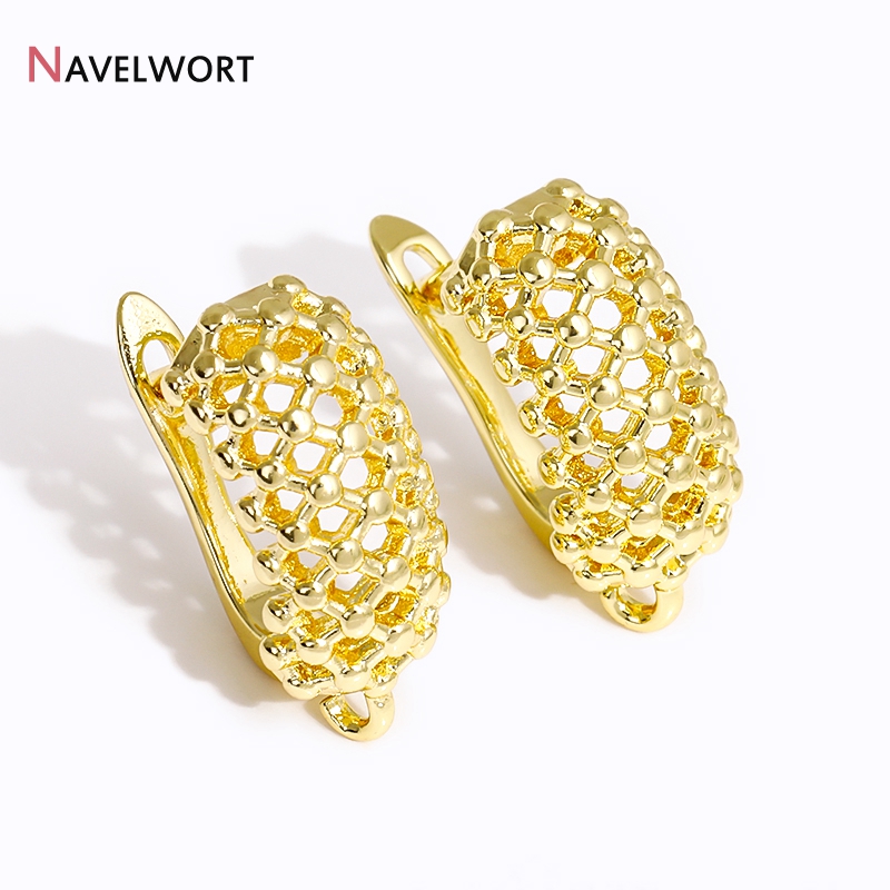 18K Gold Plated Brass  Hollow  - Jewelry Making Supplies ulasan dan harga