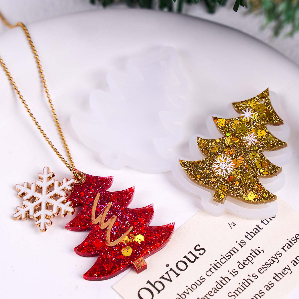 Christmas Tree Pendant Silicon - Jewelry Making Mold ulasan dan harga