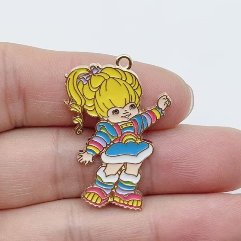 10pcs Cute Little Girl Enamel  - Jewelry Making Party ulasan dan harga