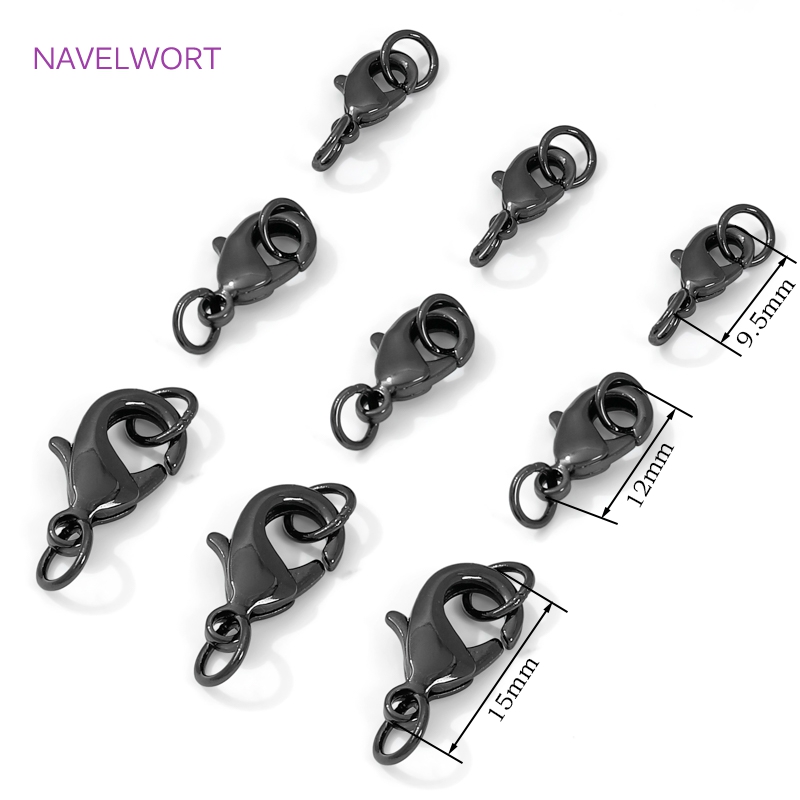 Black Color Brass Lobster Clas - Jewelry Making Supplies ulasan dan harga