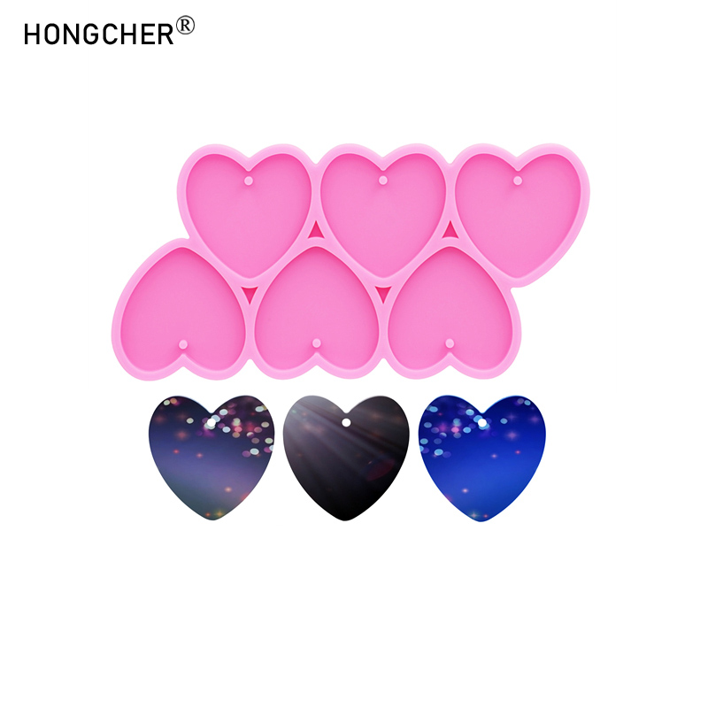 Shiny Mirror Love Epoxy Resin  - Jewelry Making Mold ulasan dan harga